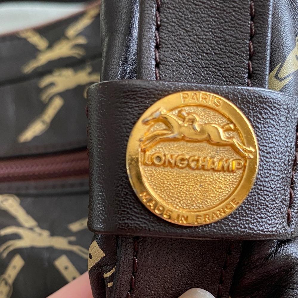 Longchamp brown messenger bag. - Picture 4 of 11